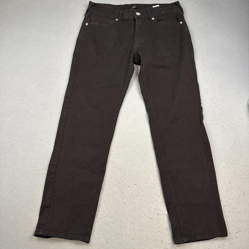 True Religion Jeans World Tour Men's 32 Geno Relaxed Slim Black Zip Button